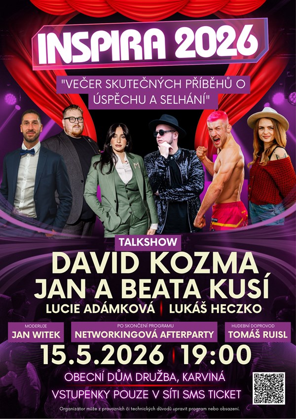 Inspira 2026 - Večer skutečných příběhů o úspěchu a selhání